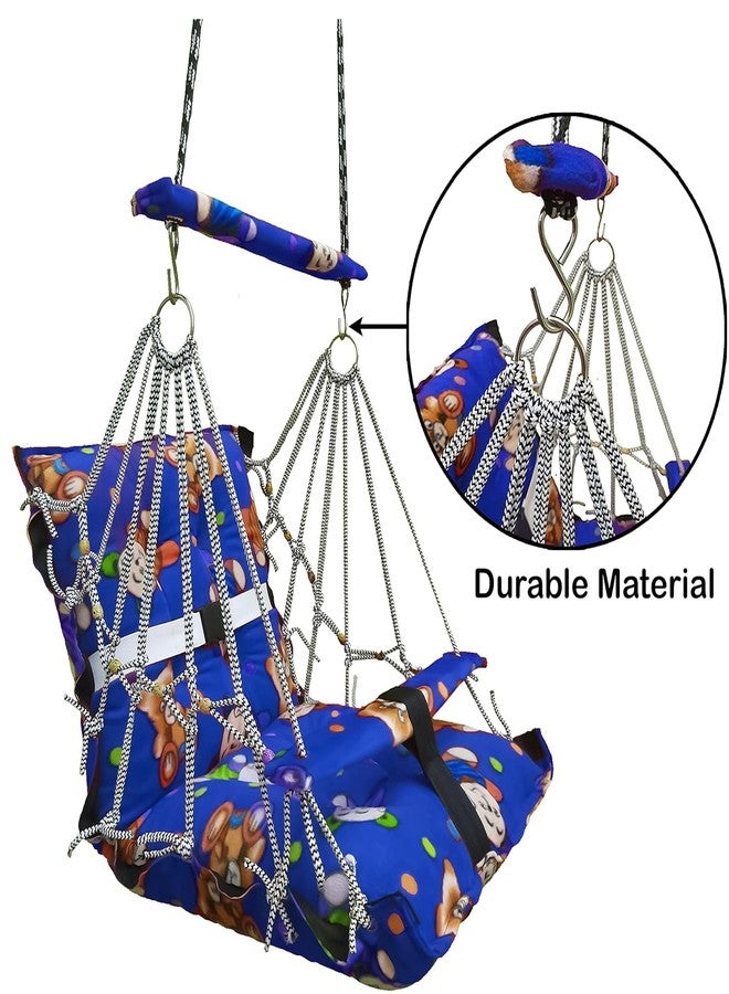 VIDORA Cotton Baby Swing Chair Hanging Jhula for 6 Month to 2 Years Kids with 15 kg Capacity and Safety Belt - Image 3